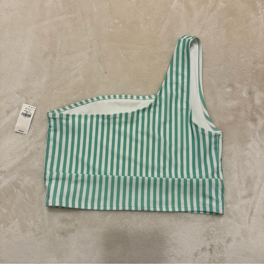 Old Navy Mint and White Striped Top Large NWT - Picture 3 of 4